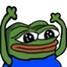 pepe arms up celebrate Slack emoji