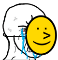 crying behind mask Slack emoji