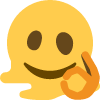 a okay melting Slack emoji