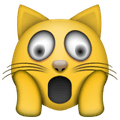 scream cat eyes Slack emoji