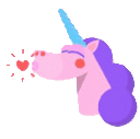 unicorn kiss Slack emoji
