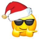 santa finger guns Slack emoji