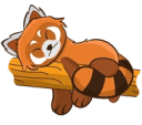 red panda sleep Slack emoji