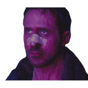 man purple light stare Slack emoji