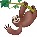 waving sloth Slack emoji
