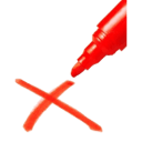 red pen x Slack emoji