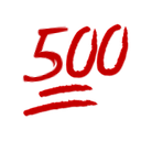 red 500 score underline Slack emoji
