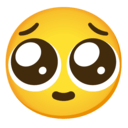 larg eyes pleading face Slack emoji