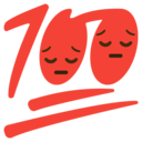 sad 100 Slack emoji