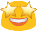 blob star struck Slack emoji
