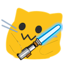 meow lightsaber Slack emoji