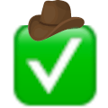 cowboy check Slack emoji