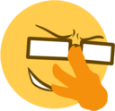 anime glasses Slack emoji