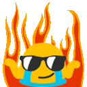blob cool shrug crying while on fire Slack emoji