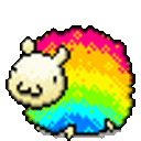 rainbow sheep Slack emoji