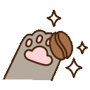 pusheen coffee paw Slack emoji