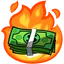 burning cash Slack emoji