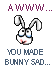 you made bunny sad Slack emoji