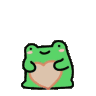 frog hands clasped smile Slack emoji