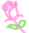 neon rose Slack emoji