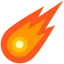 flaming comet Slack emoji