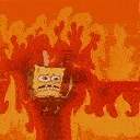 spongebob fire Slack emoji