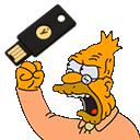 old man yells at yubikey Slack emoji