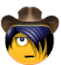 emo with cowboy hat Slack emoji