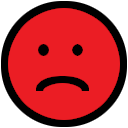 vote no red sad face Slack emoji