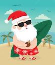 santaonbeach Slack emoji