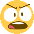 offended looking Slack emoji