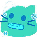 meow cold Slack emoji