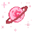 pink saturn Slack emoji