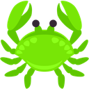 neon green crab Slack emoji