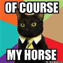of course my horse Slack emoji