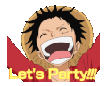 luffy lets party Slack emoji