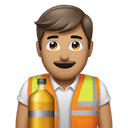 amazon worker with yellow bottle Slack emoji
