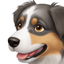 australian shepherd dog Slack emoji