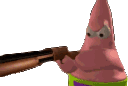 patrick shooting confused Slack emoji