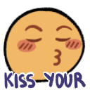 blowing kiss faceq Slack emoji