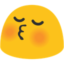 blob kissblush Slack emoji