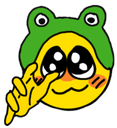 frog heart eyes hand Slack emoji