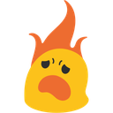 blob onfire Slack emoji