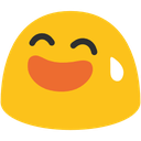 blob smile sweat2 Slack emoji