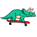 dinoskateboard Slack emoji