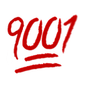 red 9001 underlined Slack emoji