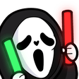 ghost scream lightsaberq Slack emoji