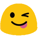 wink tongue playfulq Slack emoji