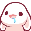 drooling bunny cute Slack emoji