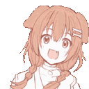 girl braid smileq Slack emoji